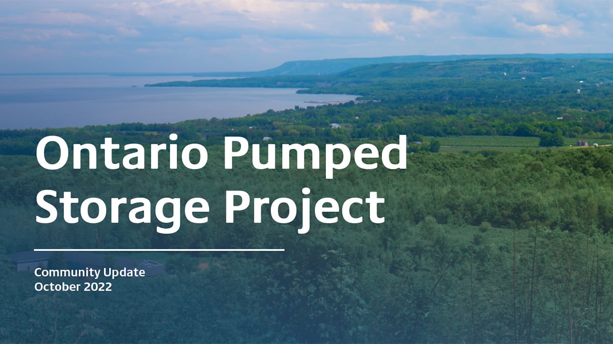 TC Energy: Ontario Pumped Storage Project - Community Update - October 2022