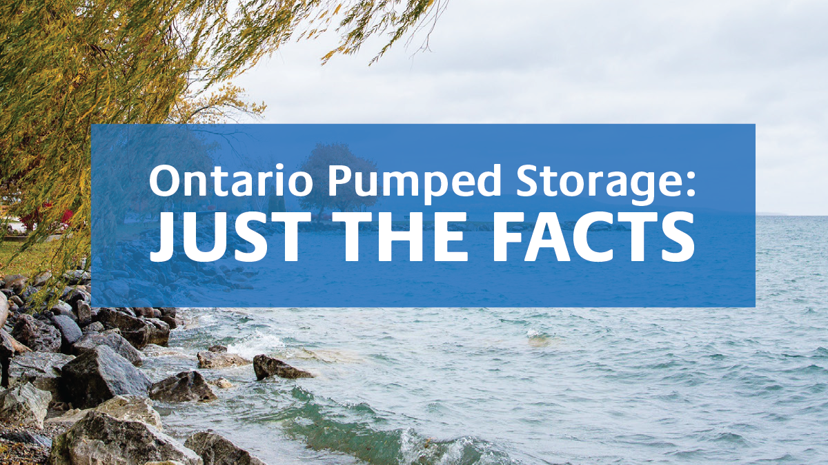 Ontario Pumped Storage: JUST THE FACTS