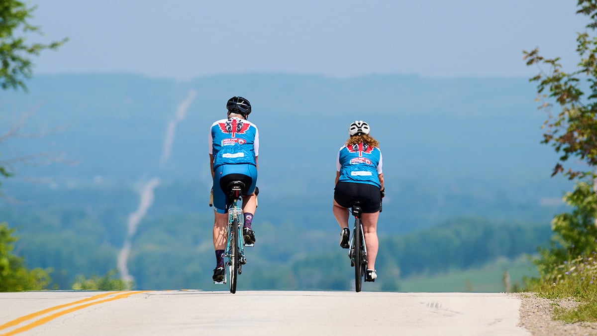 Ride for Mental Health: August, 2023 in near Meaford, Ontario.