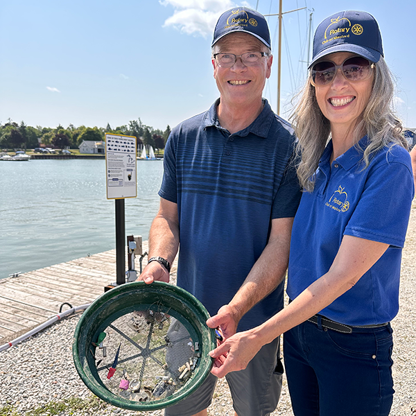 Great Lakes Plastic Cleanup event at Georgian Bay in Meaford, Ontario.